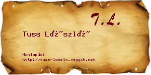 Tuss László névjegykártya