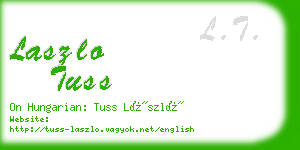 laszlo tuss business card